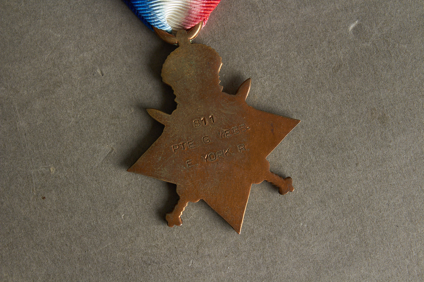 WW2 Tysk Engelsk 1914-1914 Star. Tildelt og med navn. Original.
