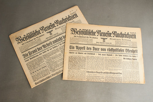 WW2 Tysk 2 stk. NSDAP Aviser. Original.