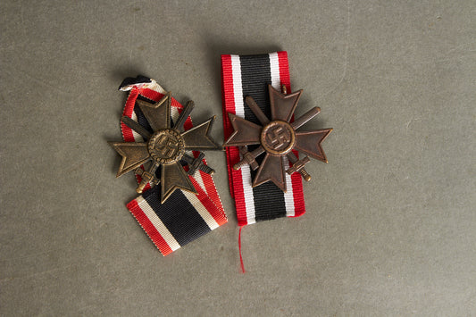 WW2 Tysk KVK Lot. Efterkrigs. Ét bånd er original.