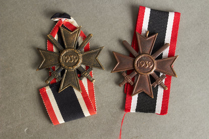 WW2 Tysk KVK Lot. Efterkrigs. Ét bånd er original.