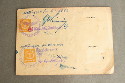 WW2 Tysk Deutsche Reichsbahn Personenausweis. Original.
