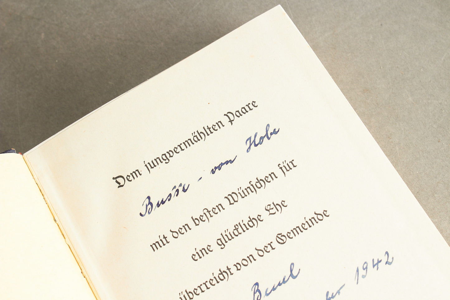WW2 Tysk Mein Kampf i Bryllupsudgave. Med hilsen fra Borgmesteren. Sjælden. Original.