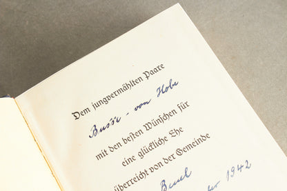 WW2 Tysk Mein Kampf i Bryllupsudgave. Med hilsen fra Borgmesteren. Sjælden. Original.