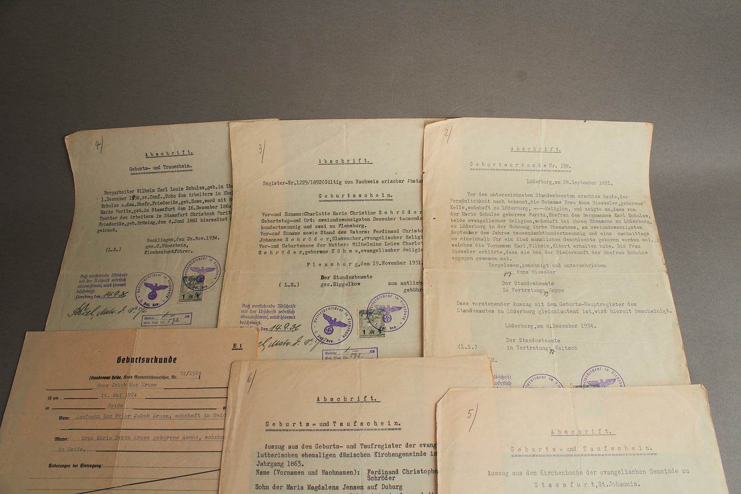 WW2 Tysk Blandet Lot. Original.