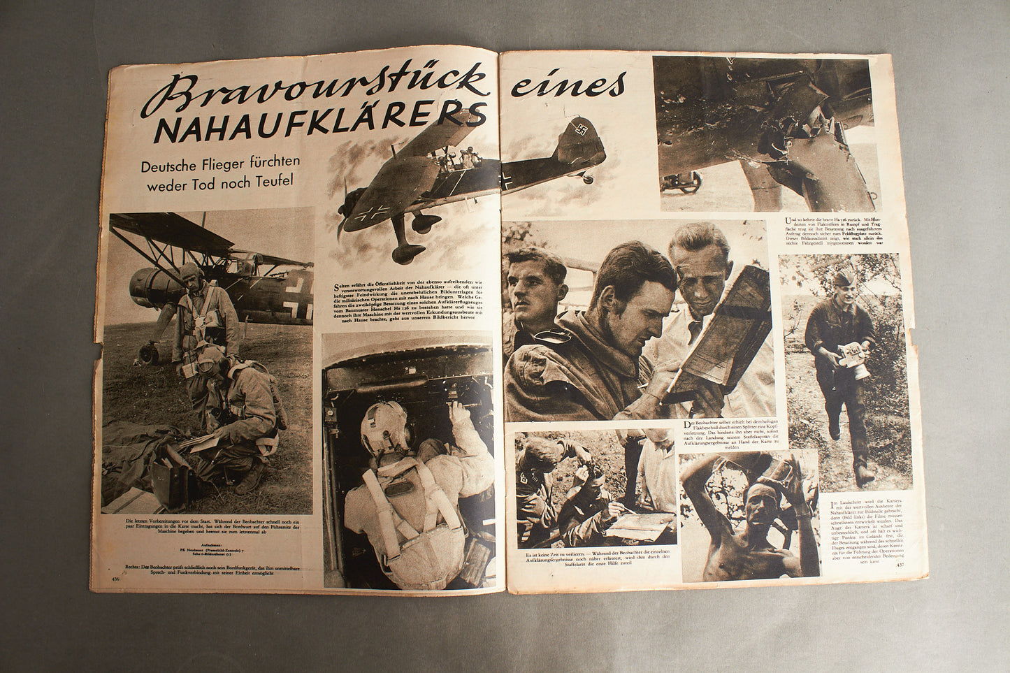 WW2 Tysk Luftwaffe "Der Adler" Blad. Original.