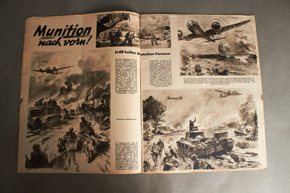 WW2 Tysk Luftwaffe "Der Adler" Blad. Original.