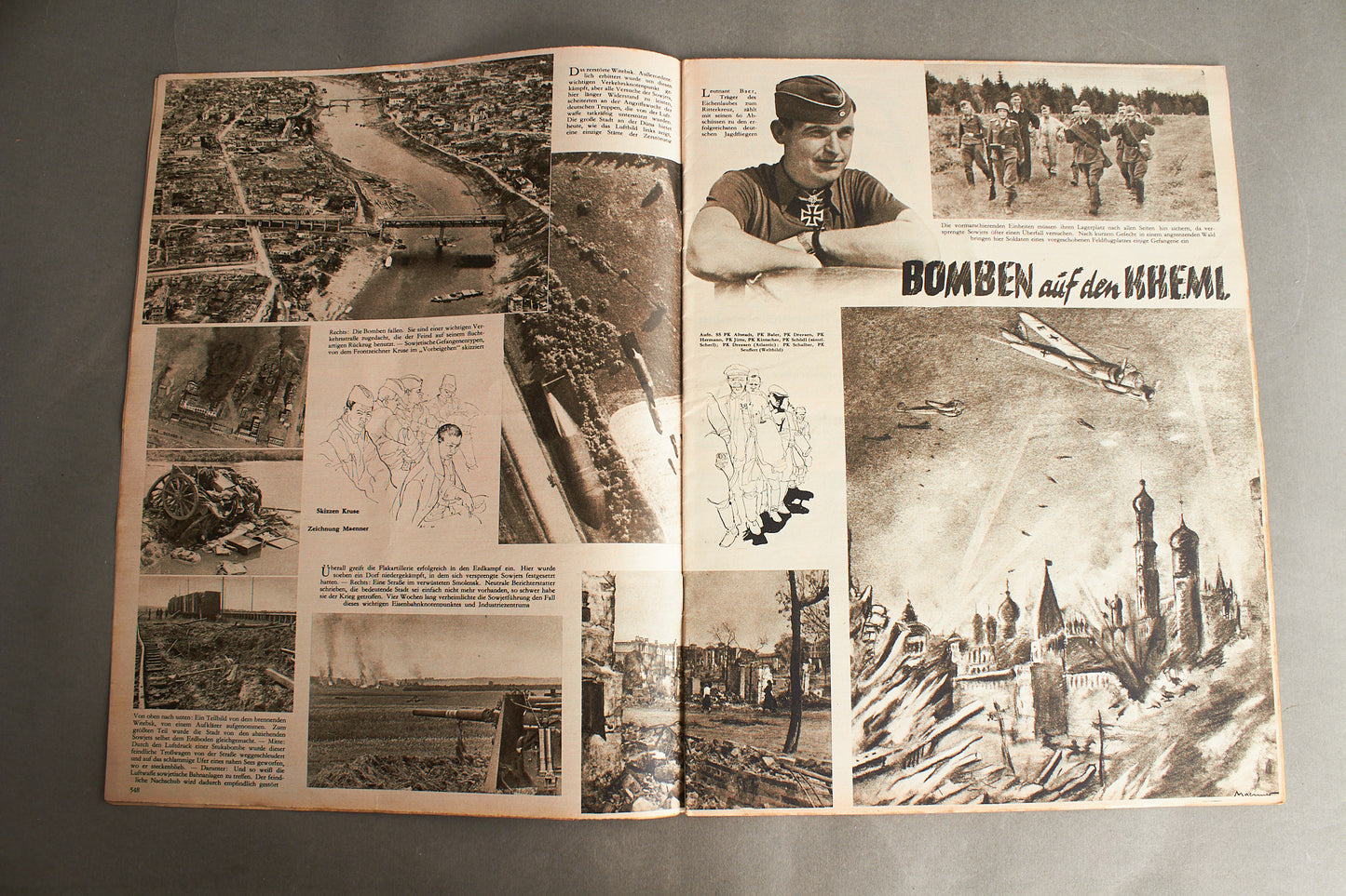 WW2 Tysk Luftwaffe "Der Adler" Blad. Original.
