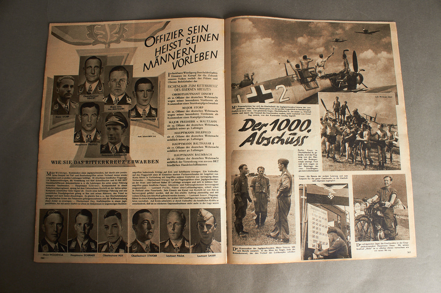 WW2 Tysk Luftwaffe "Der Adler" Blad. Original.