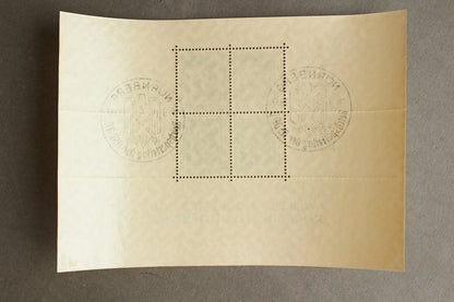 WW2 Tysk "AH" Frimærker på ark. Original.