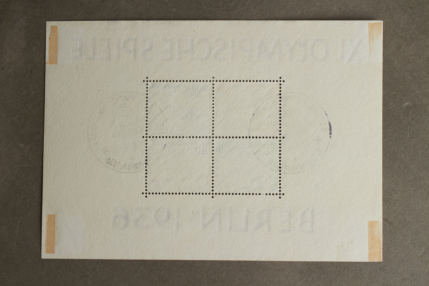 WW2 Tysk Olympiaden 1936 Frimærker på ark. Original.