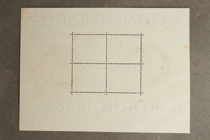 WW2 Tysk Olympiaden 1936 Frimærker på ark. Original.