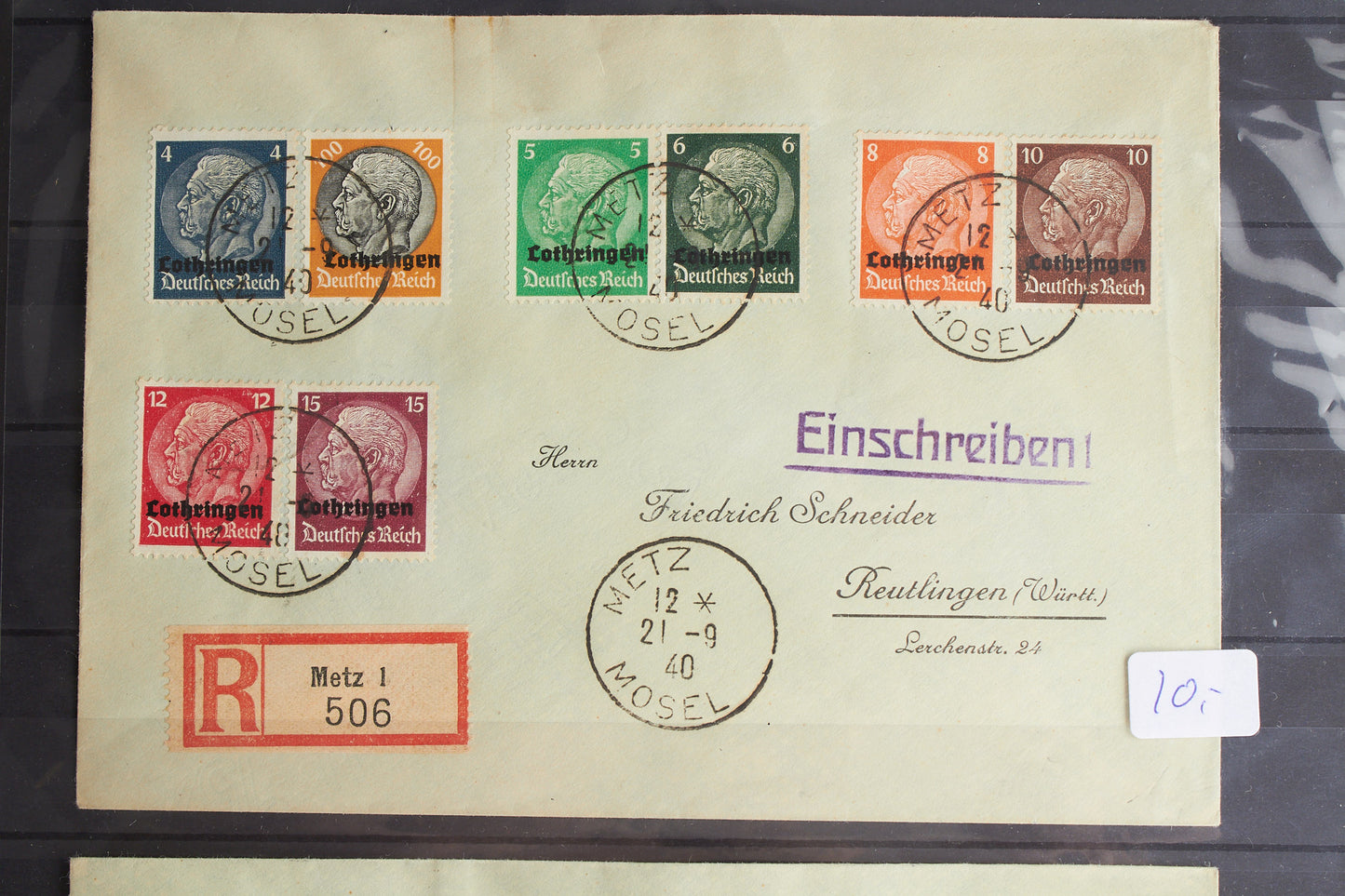 WW2 Tysk Konvolut med næsten alle Hindenburg frimærker. Ses ikke tit. Original.