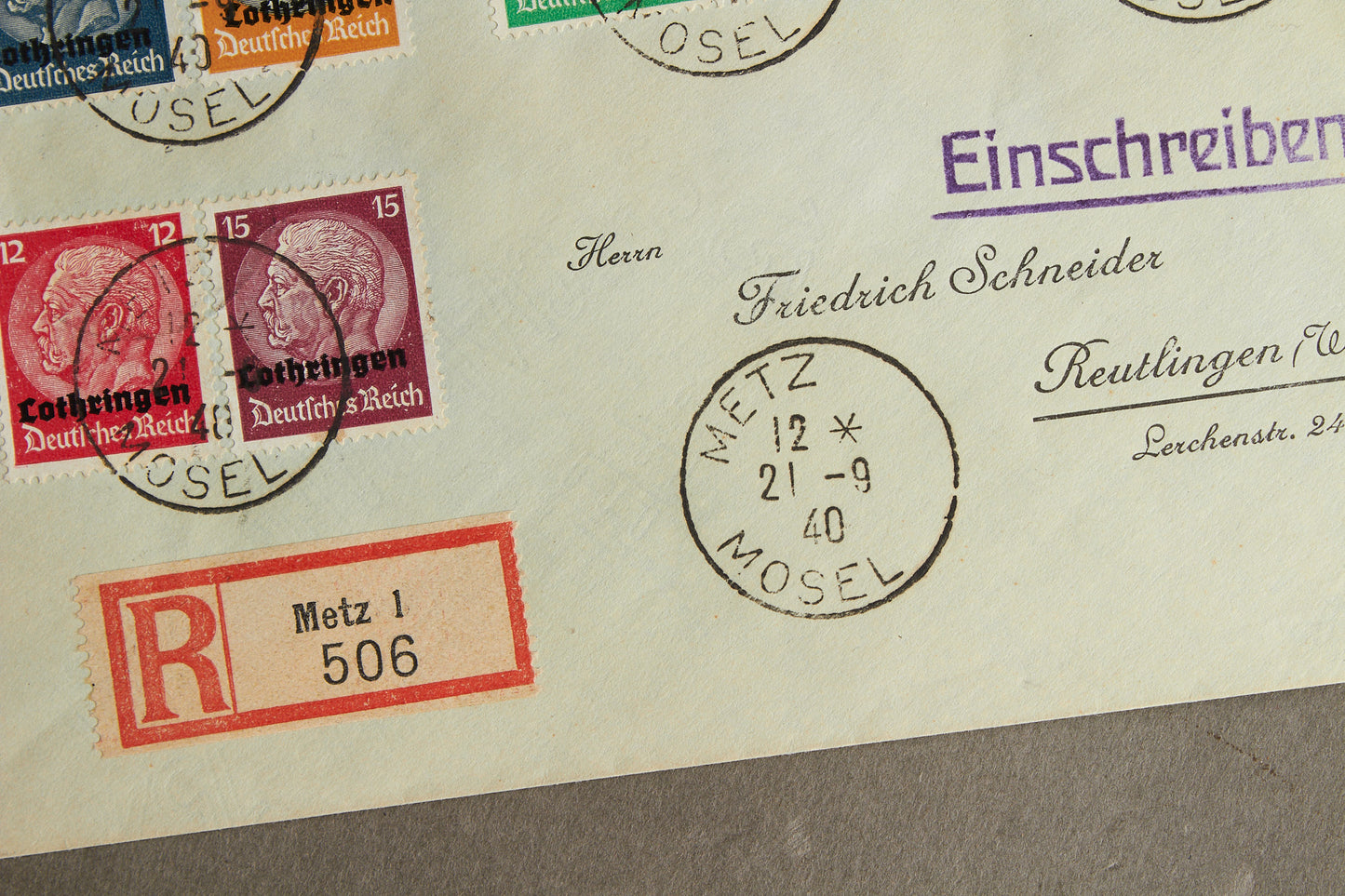 WW2 Tysk Konvolut med næsten alle Hindenburg frimærker. Ses ikke tit. Original.