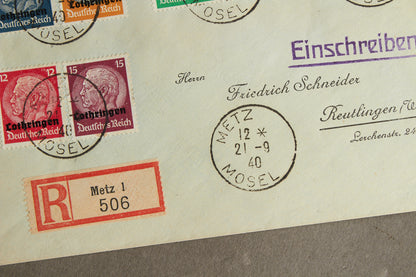 WW2 Tysk Konvolut med næsten alle Hindenburg frimærker. Ses ikke tit. Original.