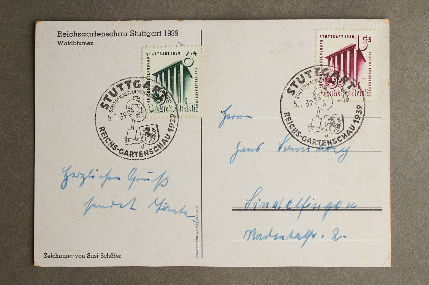 WW2 Tysk Postkort. Original.