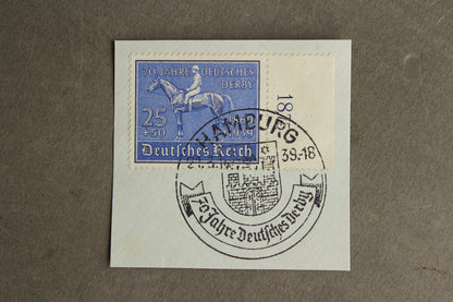 WW2 Tysk Frimærke med stempel. Original.