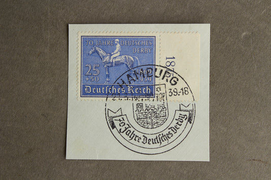WW2 Tysk Frimærke med stempel. Original.