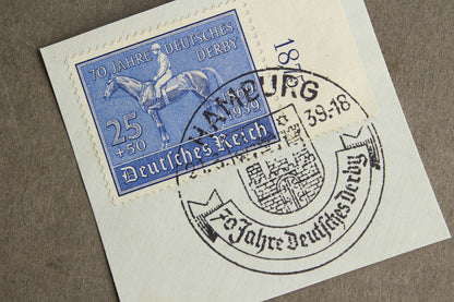 WW2 Tysk Frimærke med stempel. Original.