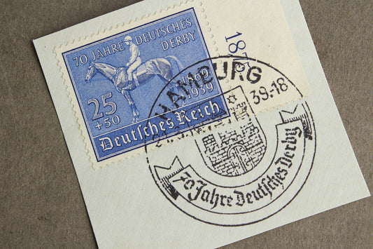 WW2 Tysk Frimærke med stempel. Original.