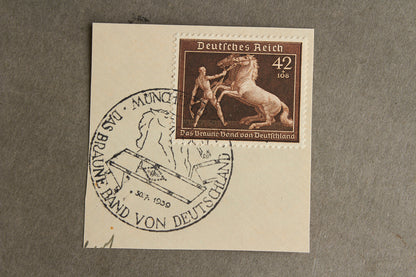 WW2 Tysk SA Frimærke med stempel. Original.