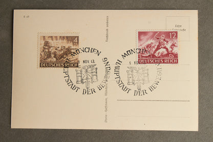 WW2 Postkort med Ridderkors modtager. Med Waffen-SS frimærker. Original.