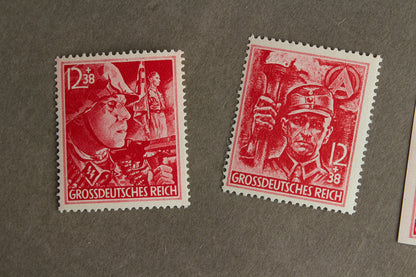 WW2 tysk SA og SS Frimærker. 4 stk. Sjældne. Original.