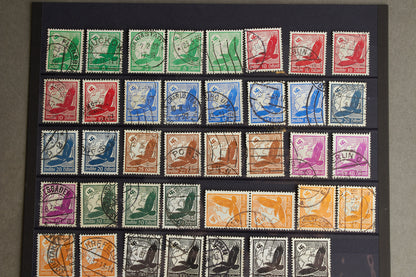 WW2 Tysk Lot af Frimærker. Flere gode og sjældne. 46 stk. Original.