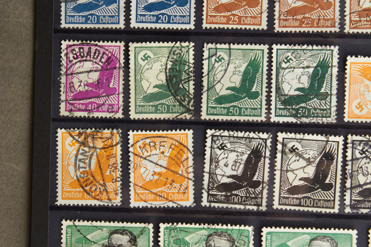 WW2 Tysk Lot af Frimærker. Flere gode og sjældne. 46 stk. Original.