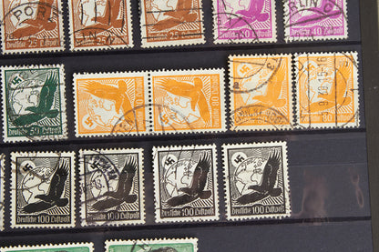 WW2 Tysk Lot af Frimærker. Flere gode og sjældne. 46 stk. Original.