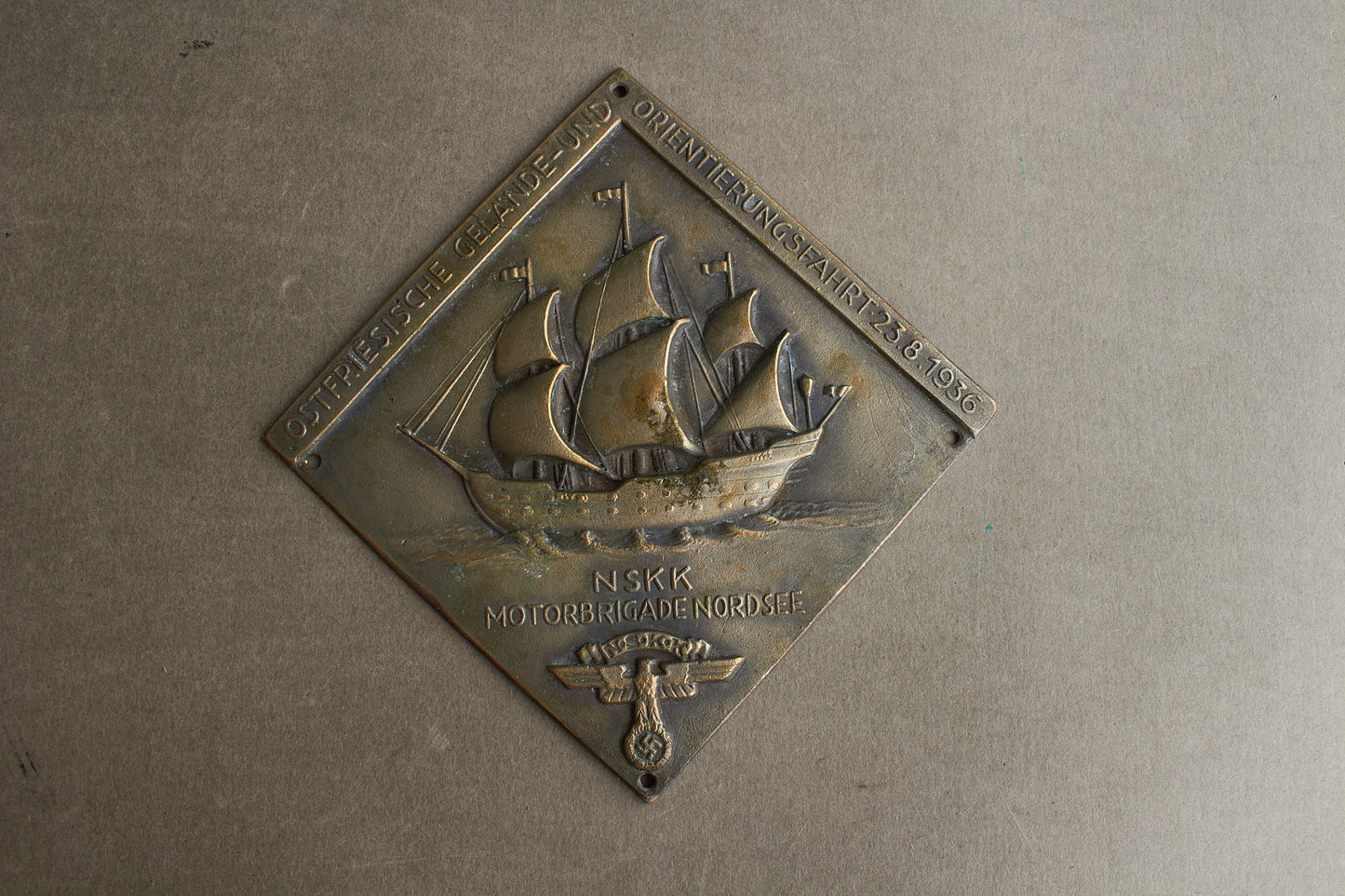 WW2 Tysk NSKK Plakette. Original.