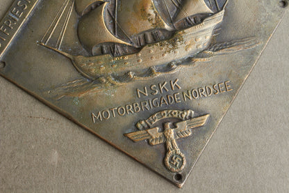 WW2 Tysk NSKK Plakette. Original.