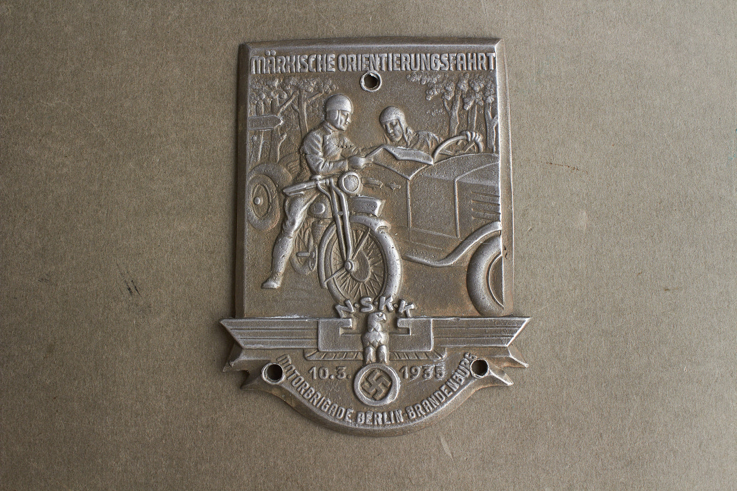 WW2 Tysk NSKK Plakette. Original.