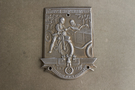 WW2 Tysk NSKK Plakette. Original.