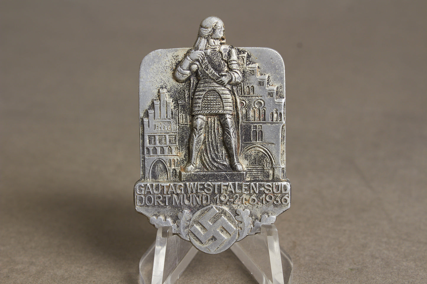 WW2 Tysk NSDAP "Gautag" Tinnie from 1936. Original.
