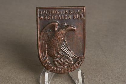 WW2 Tysk Tidlig NSDAP "Gautag" Tinnie fra 1935. Original.