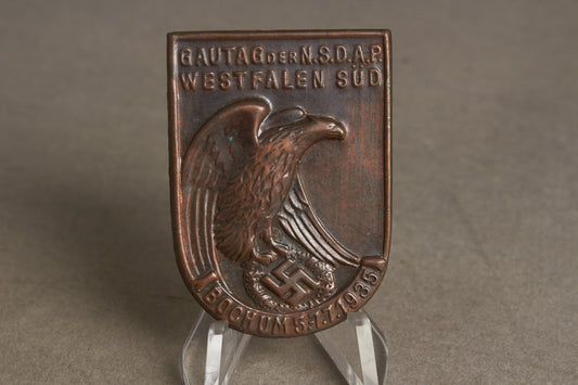 WW2 Tysk Tidlig NSDAP "Gautag" Tinnie fra 1935. Original.