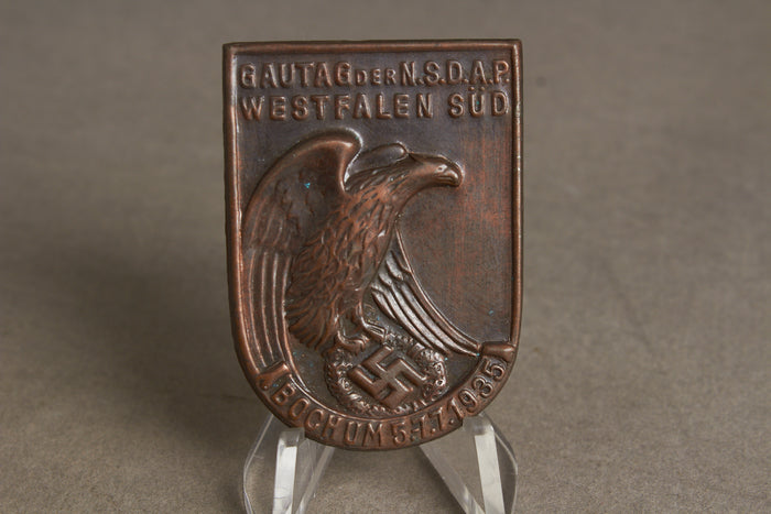 WW2 Tysk Tidlig NSDAP "Gautag" Tinnie fra 1935. Original.