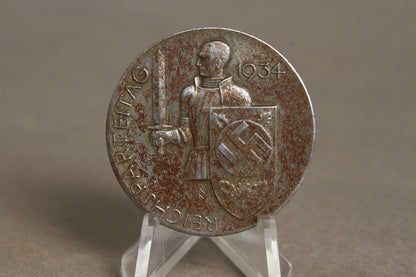 WW2 Tysk NSDAP "Reichsparteitag 1934" Tinnie. Original.