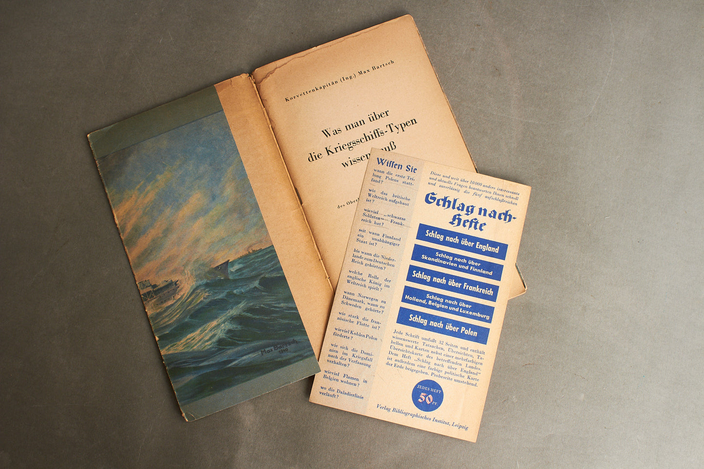 WW2 Tysk Kriegsmarine "Skibs Genkendelse" Hæfte. Original.