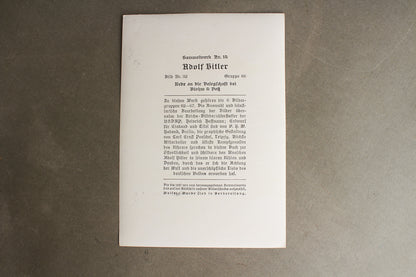 WW2 Tysk "Cigaretten Album" Billede. 12x17 cm. Godt motiv med AH. Original.