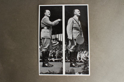 WW2 Tysk "Cigaretten Album" Billede. 12x17 cm. Godt motiv med AH. Original.