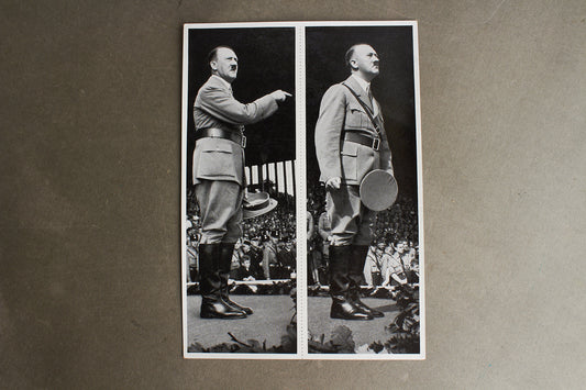 WW2 Tysk "Cigaretten Album" Billede. 12x17 cm. Godt motiv med AH. Original.