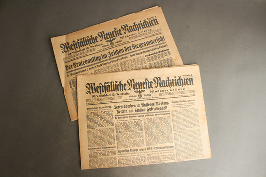 WW2 Tysk 2. stk. NSDAP Aviser. Original.