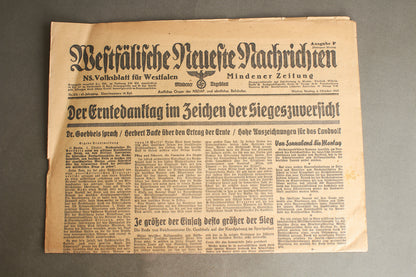 WW2 Tysk 2. stk. NSDAP Aviser. Original.