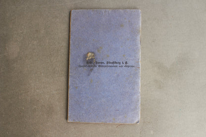 WW1 Tysk "Militärpass" fra en falden infanterist. Original.