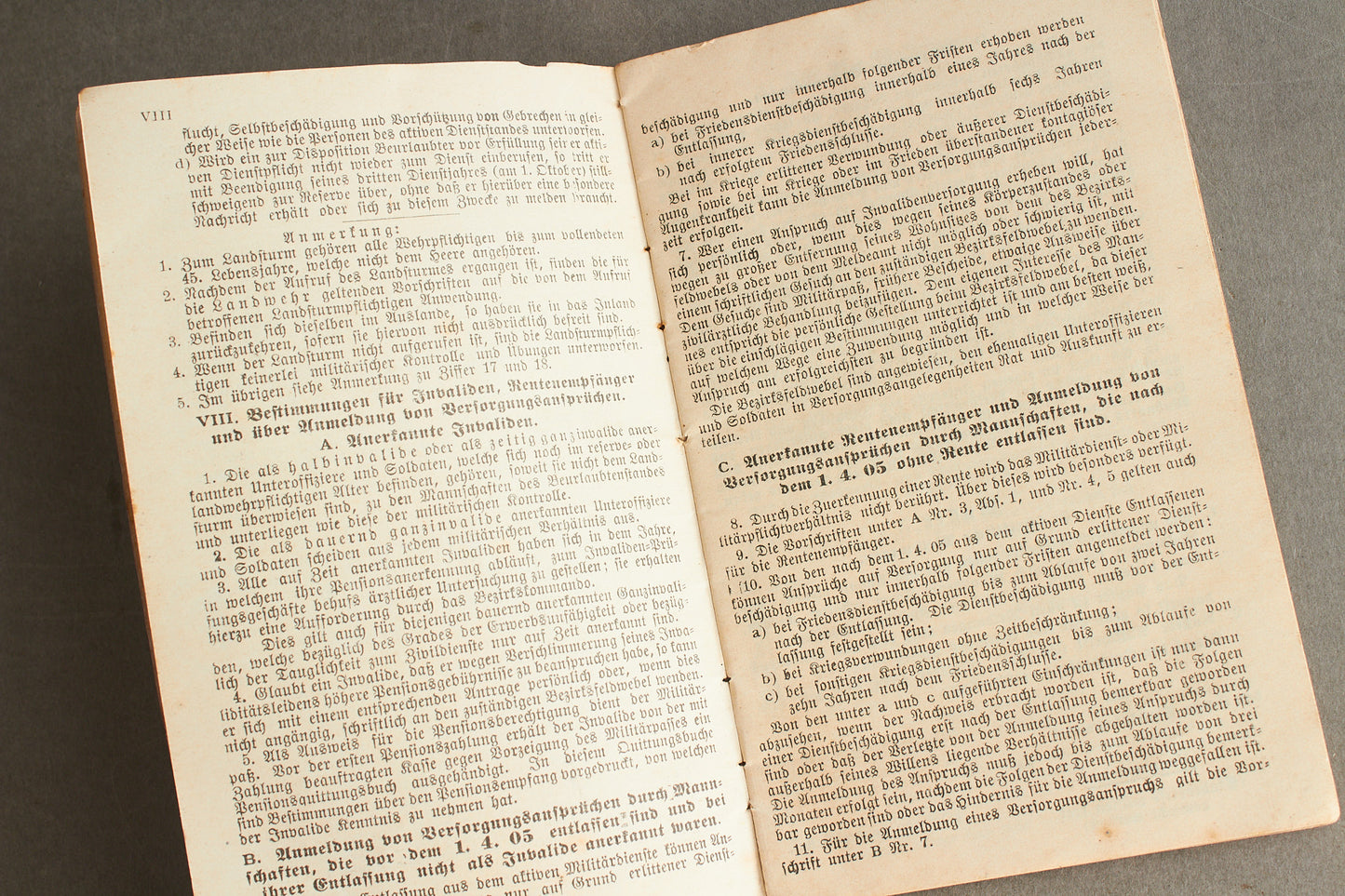 WW1 Tysk "Militärpass" fra en falden infanterist. Original.