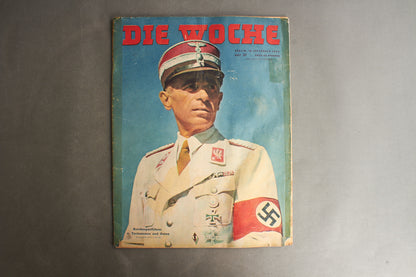 WW2 Tysk "Die Woche" Blad. Illustrativ SA Forside. Original.