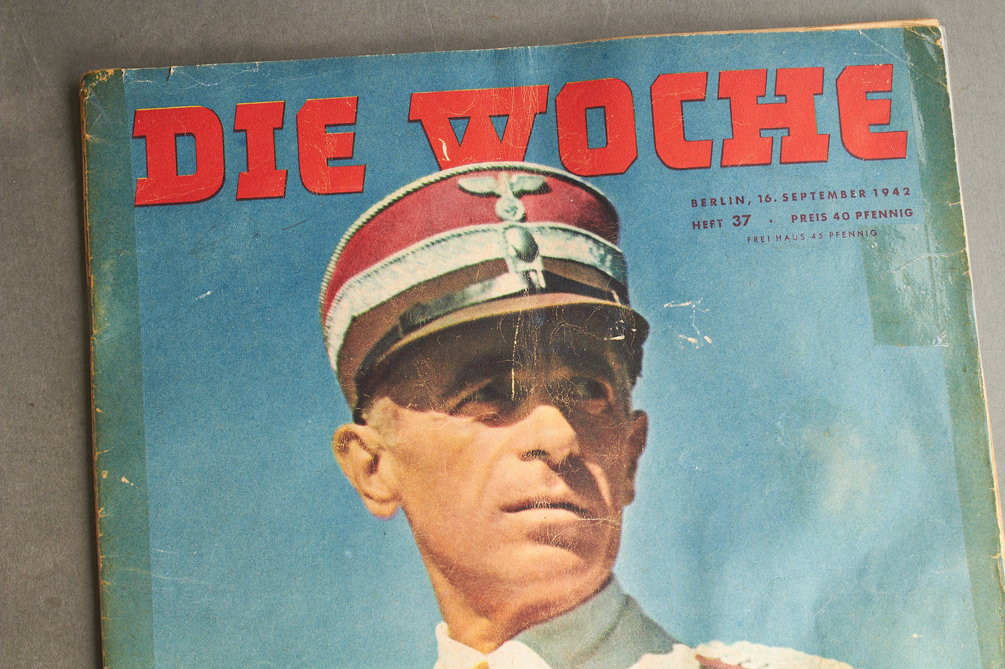 WW2 Tysk "Die Woche" Blad. Illustrativ SA Forside. Original.