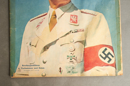 WW2 Tysk "Die Woche" Blad. Illustrativ SA Forside. Original.
