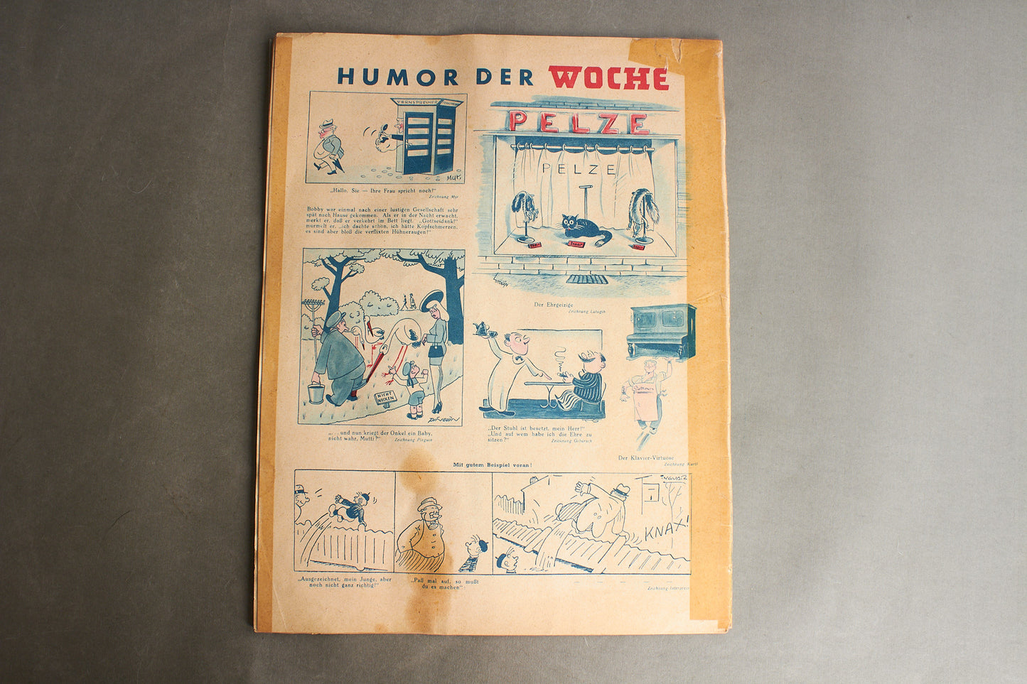 WW2 Tysk "Die Woche" Blad. Illustrativ SA Forside. Original.